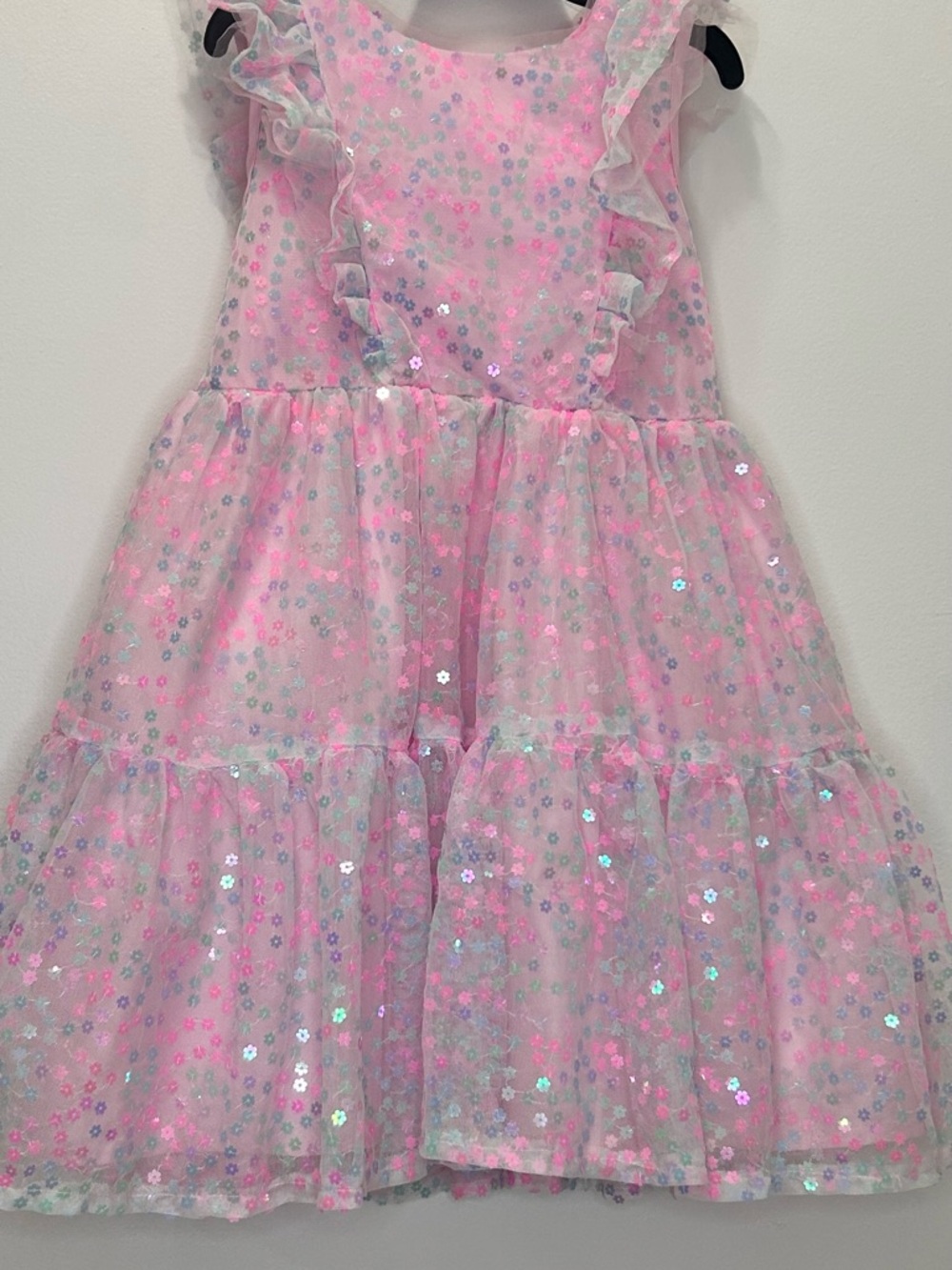 Kensie Girl Pink Sparkle Tulle Dress Size 12 Princess Party NWT - Picture 2 of 3
